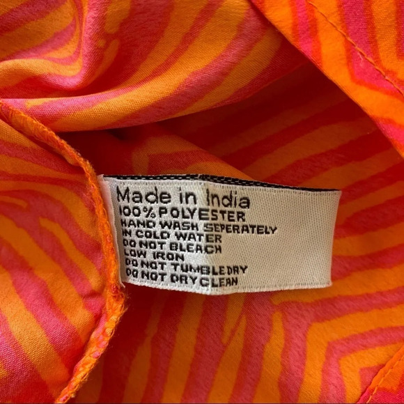 Buckhead Betties ruffle chiffon sleeveless tie neck Chevron top 6684 - Picture 10 of 10